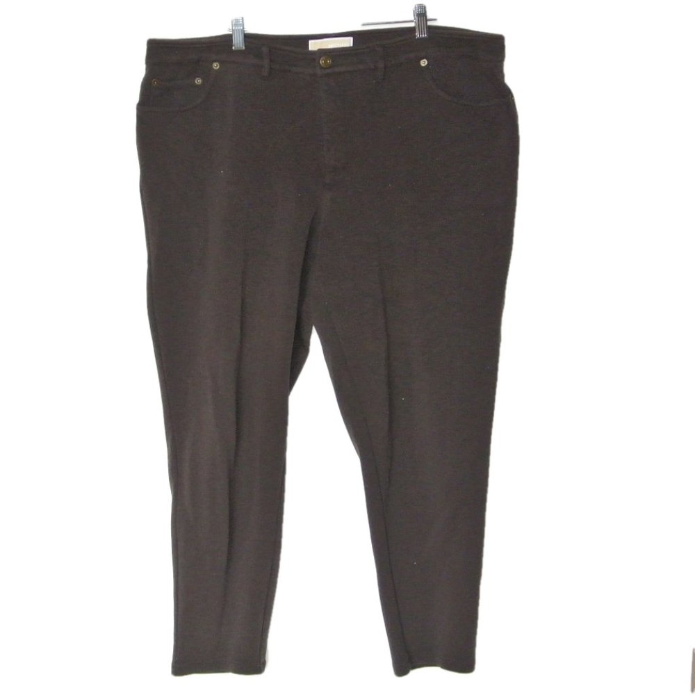 Michael Kors Brown Ponte Skinny Pants Plus 20W